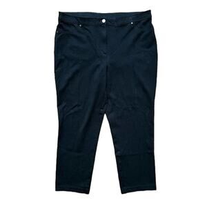 CHICO'S So Slimming Stretchy Pants in Black SZ 14 SHORT